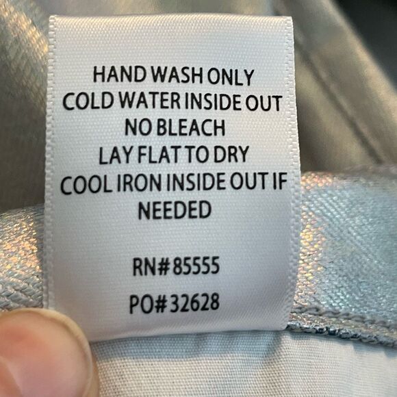 Pistola Cassie Super High Rise Straight Leg Jeans Coated Prism Silver Denim 30 - Picture 7 of 11